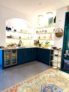 a view of a kitchen with a sink