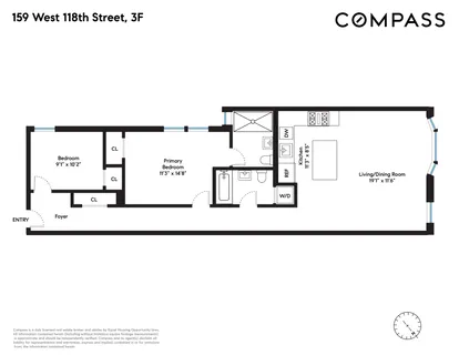 $950,000 | 159 West 118th Street, Unit 3F | Harlem