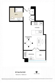 $699,000 | 301 East 61st Street, Unit 6C | Lenox Hill