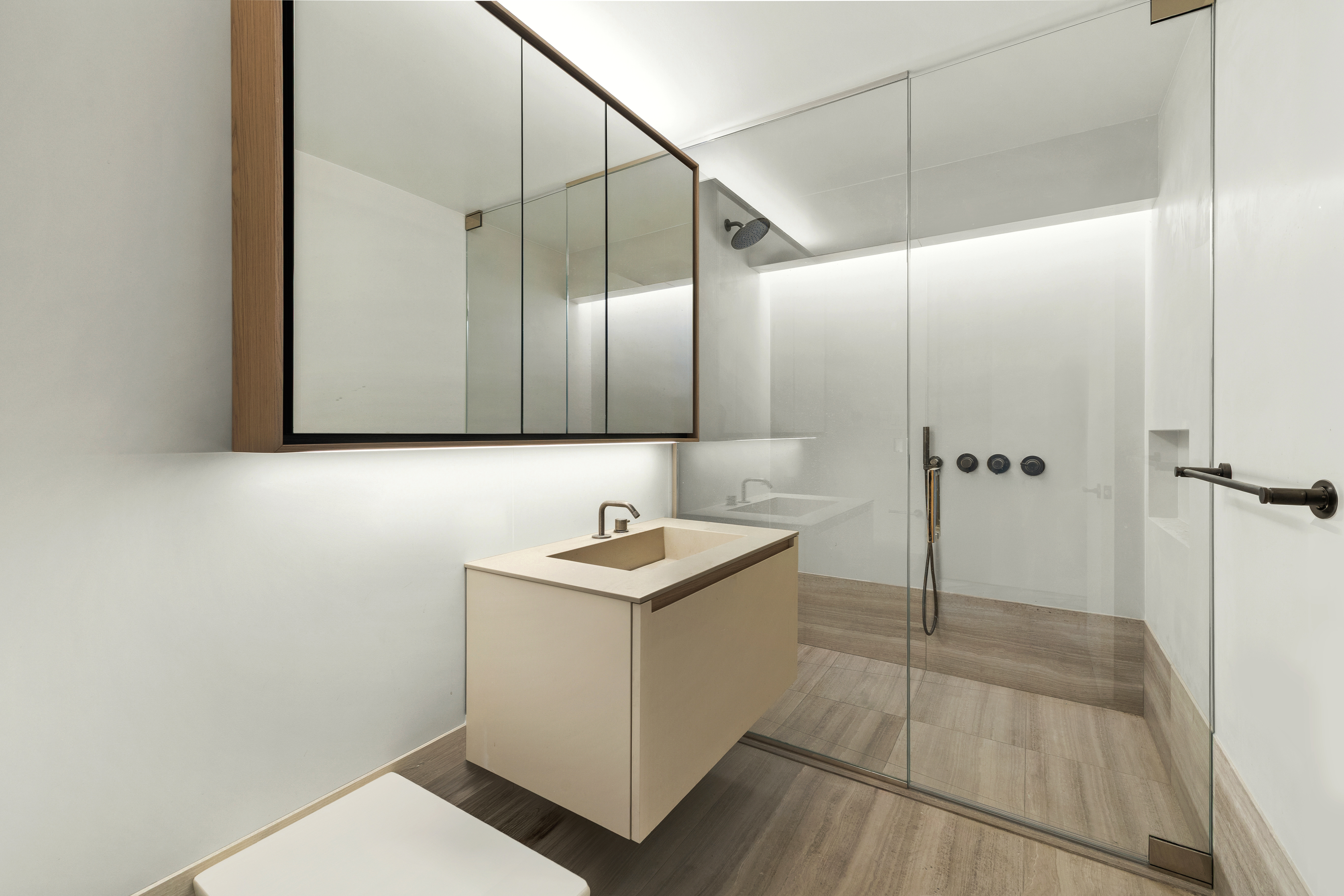 55 Douglass Street, Unit TWNHS Brooklyn, NY 11231 - Photo 8 of 10 a bathroom with a sink a toilet and mirror