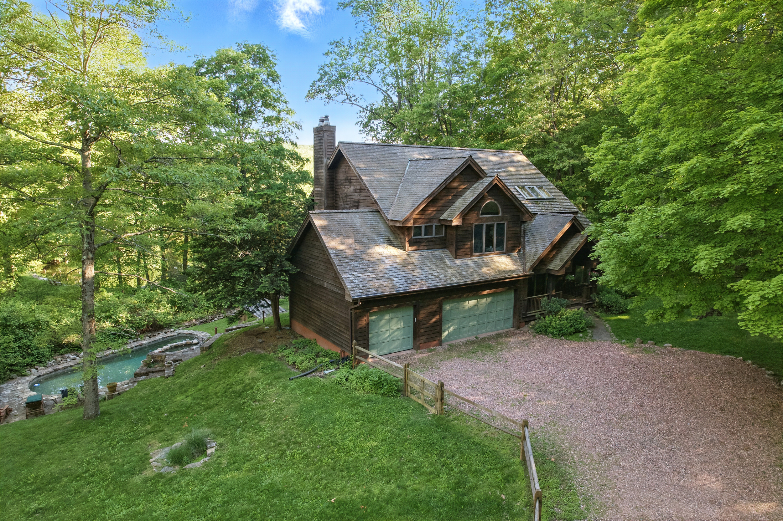 19 Pond Road Cold Spring, NY 10516 - Photo 29 of 32 aerial view of a house with a big yard plants and large trees