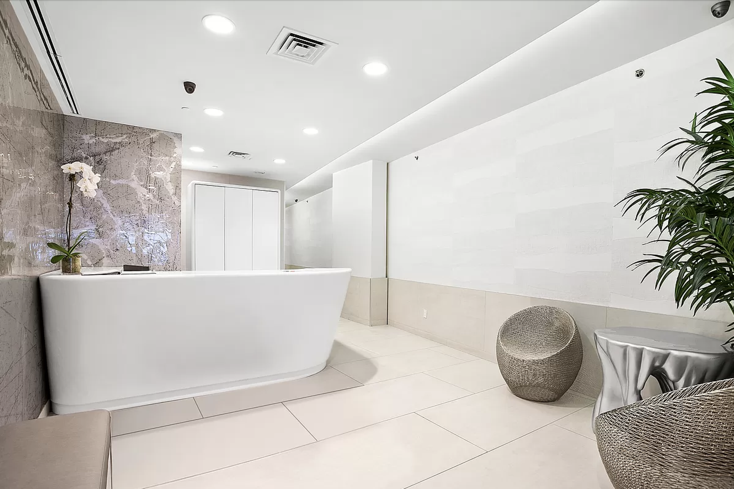 224 West 18th Street, Unit PHA Manhattan, NY 10011 - Photo 22 of 24 a living room with furniture and a potted plant