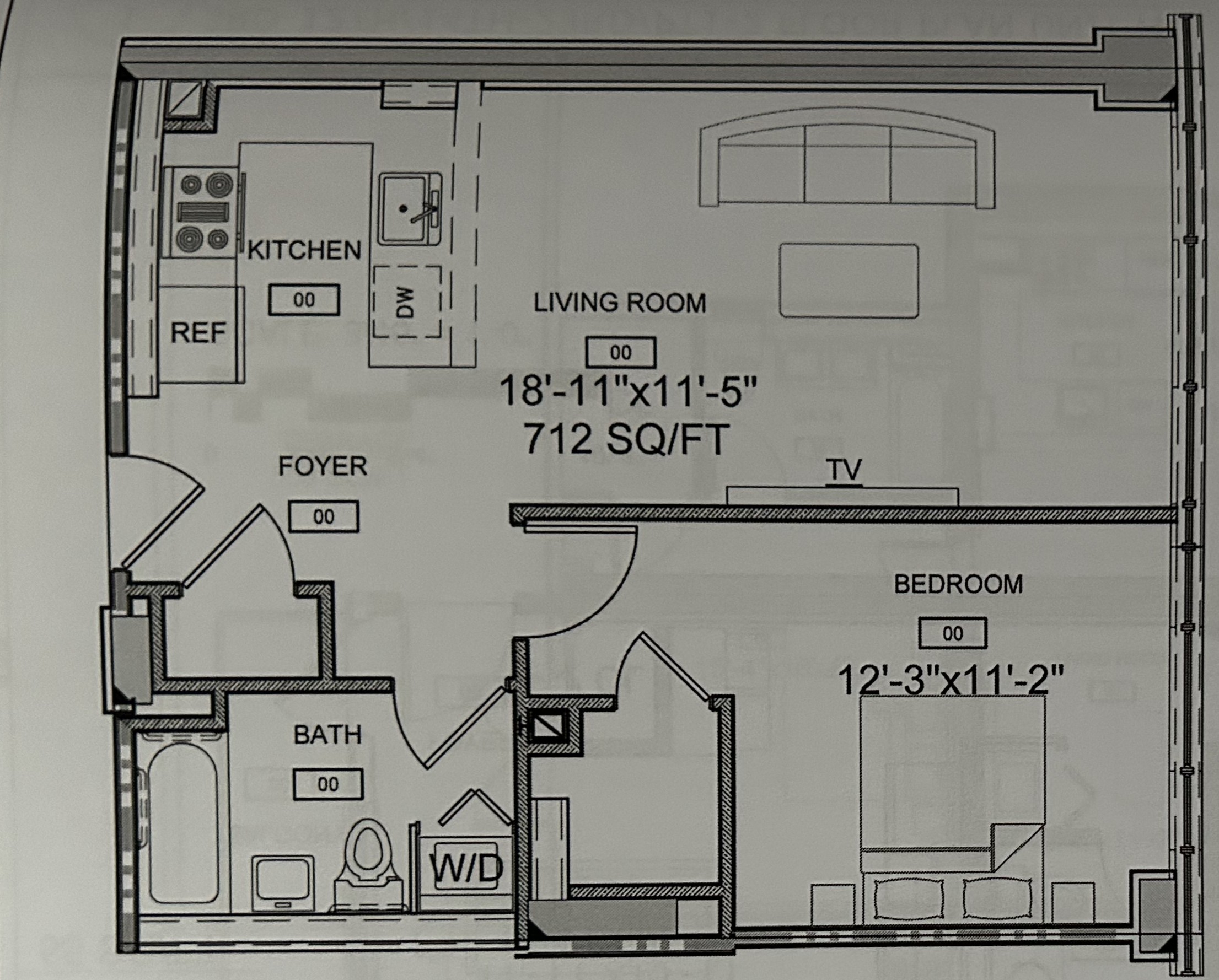 27-17 42nd Road, Unit 10G Queens, NY 11101 - Photo 9 of 9 a view of a wall with an entryway