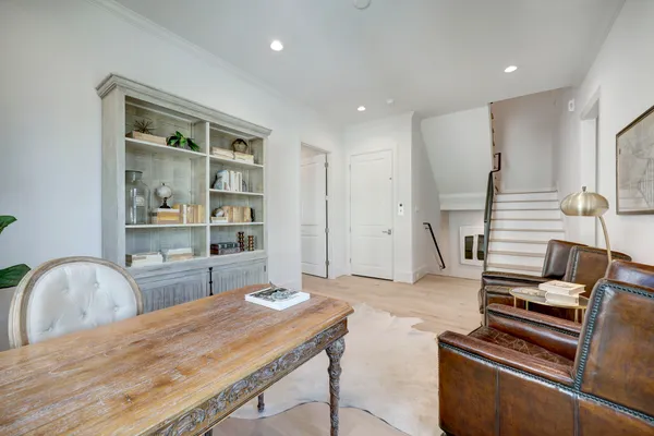 a room with furniture