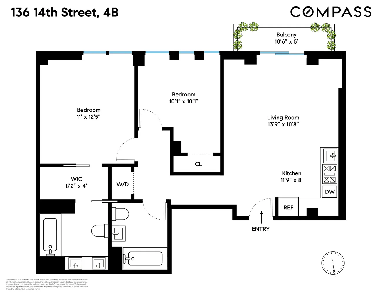 $995,000 | 136 14th Street, Unit 4B | Gowanus