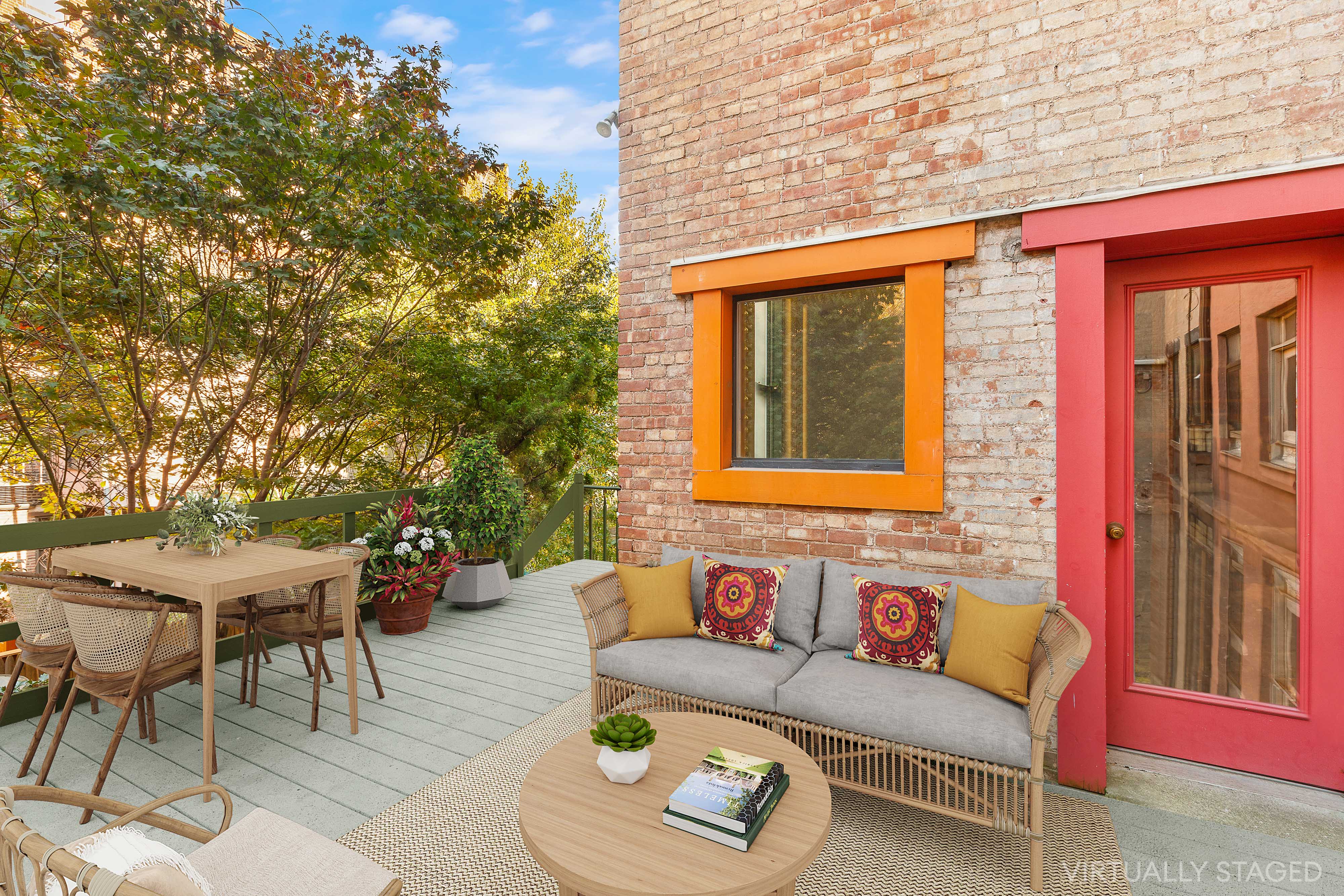 117 West 120th Street Manhattan, NY 10027 - Photo 17 of 31 a outdoor living space with furniture and a potted plant