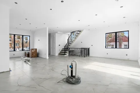 a gym hall with exercise machine