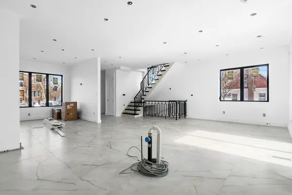 a gym hall with exercise machine