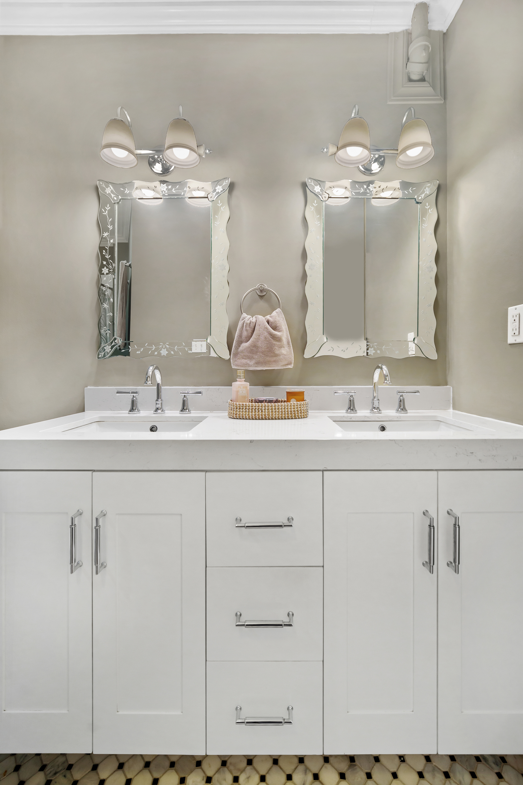 182 Saint Marks Avenue, Unit 2 Brooklyn, NY 11238 - Photo 12 of 14 a bathroom with a sink double vanity and a mirror