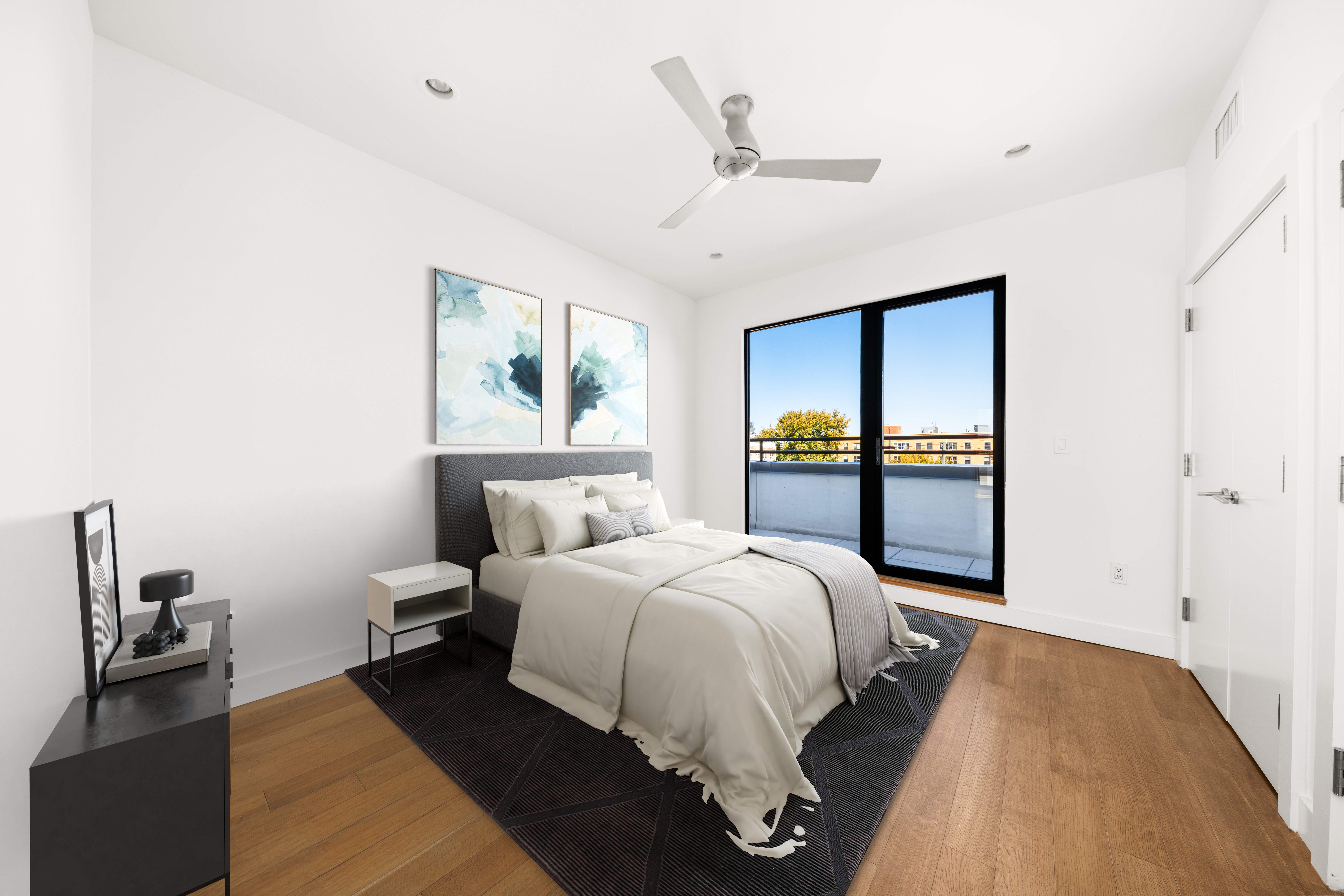 162 Beard Street Brooklyn, NY 11231 - Photo 2 of 20 a bed room with a bed and a large window