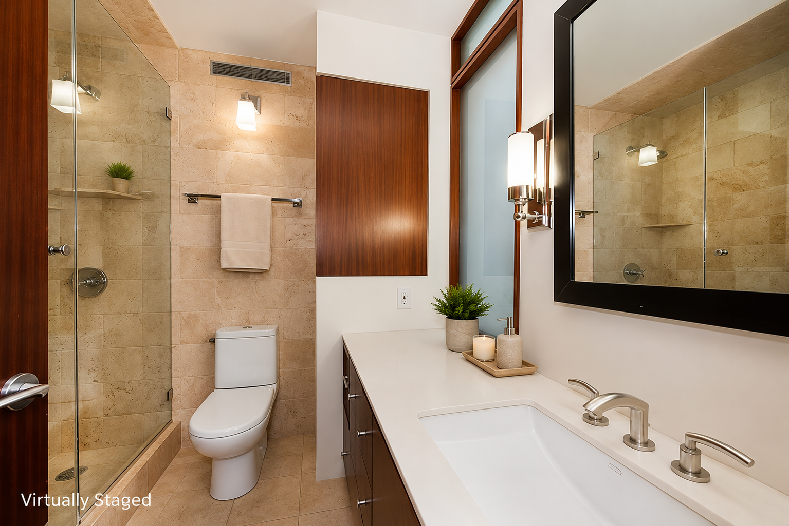 330 East 38th Street, Unit 26E Manhattan, NY 10016 - Photo 8 of 16 a bathroom with a sink toilet and shower