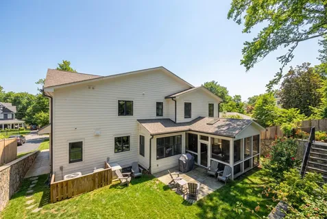 a view of a house with roof deck