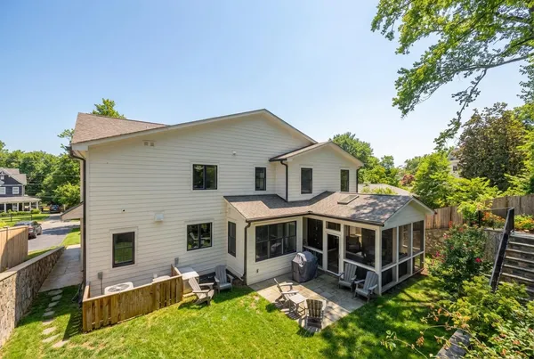 a view of a house with roof deck