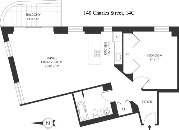 140 Charles Street, Unit 14C Manhattan, NY 10014 - Photo 7 of 7