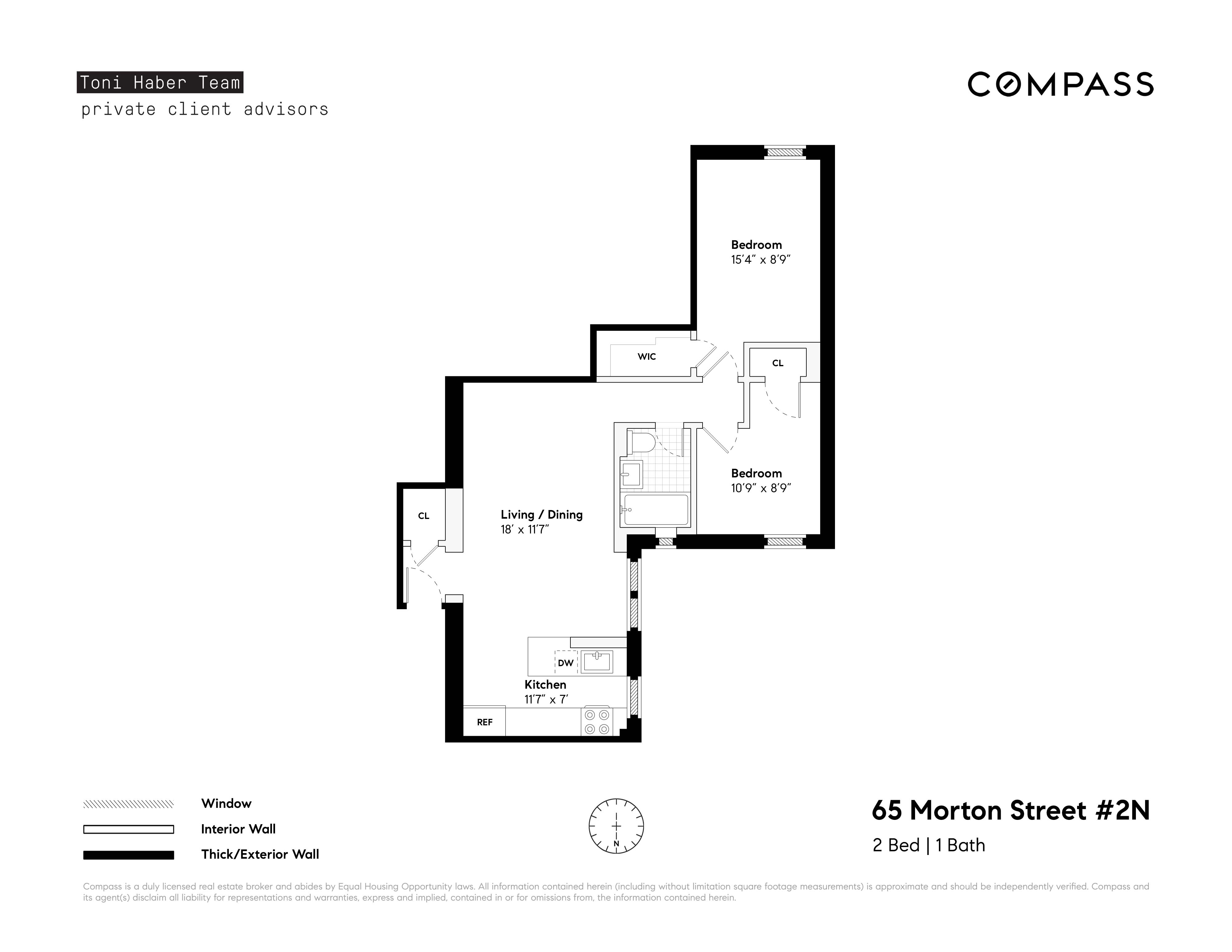 65 Morton Street, Unit 2N Manhattan, NY 10014 - Photo 12 of 12 a picture of floor plan