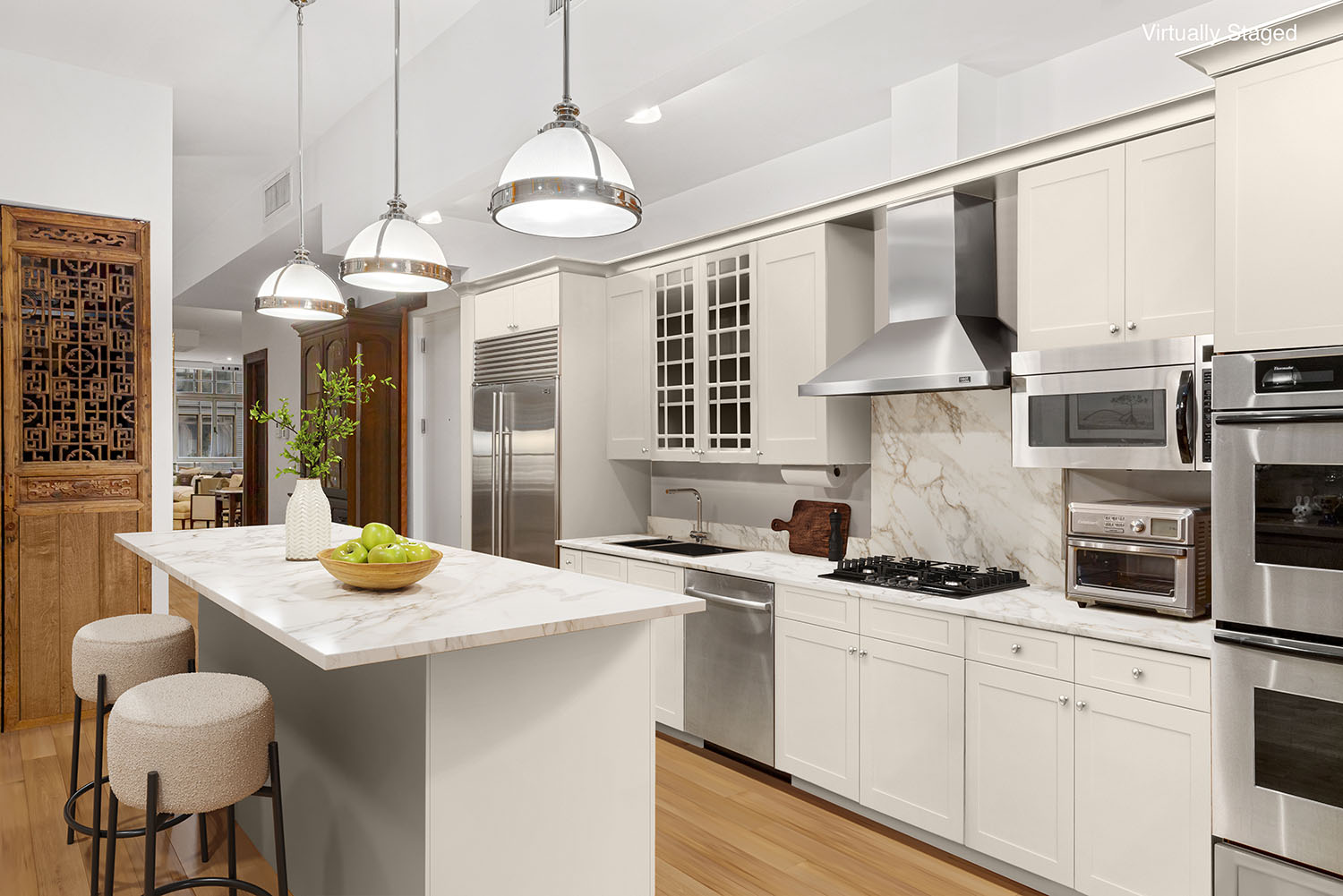 354 Broadway, Unit 4 Manhattan, NY 10013 - Photo 8 of 13 a kitchen with a sink stove and table