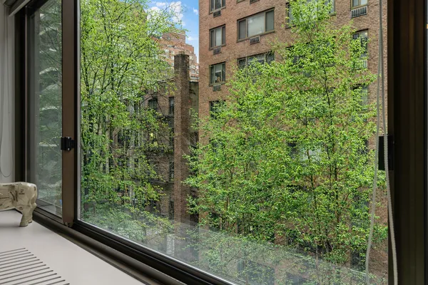 a view of a back yard from a window