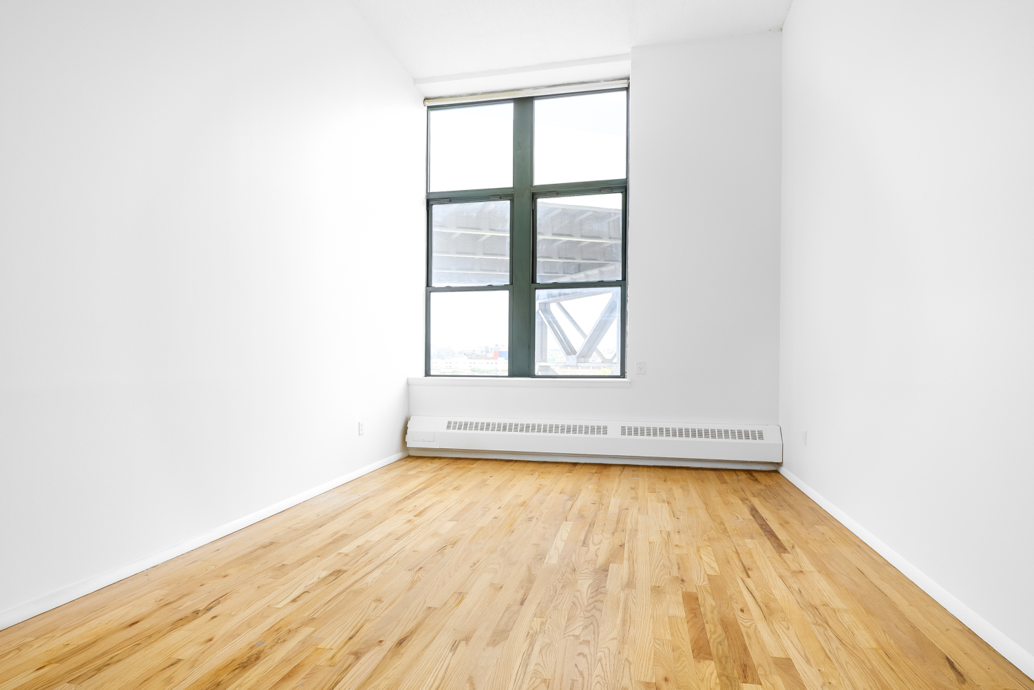 204 Huntington Street, Unit 3E Brooklyn, NY 11231 - Photo 3 of 13 an empty room with wooden floor and windows