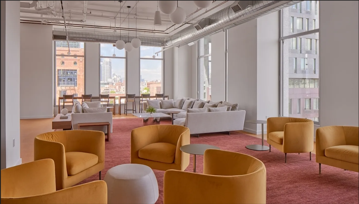 5 South 5th Street, Unit 5300 Brooklyn, NY 11249 - Photo 23 of 28 a living room with furniture and a large window
