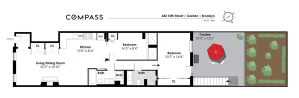 $8,750 | 682 10th Street, Unit GARDEN | Park Slope