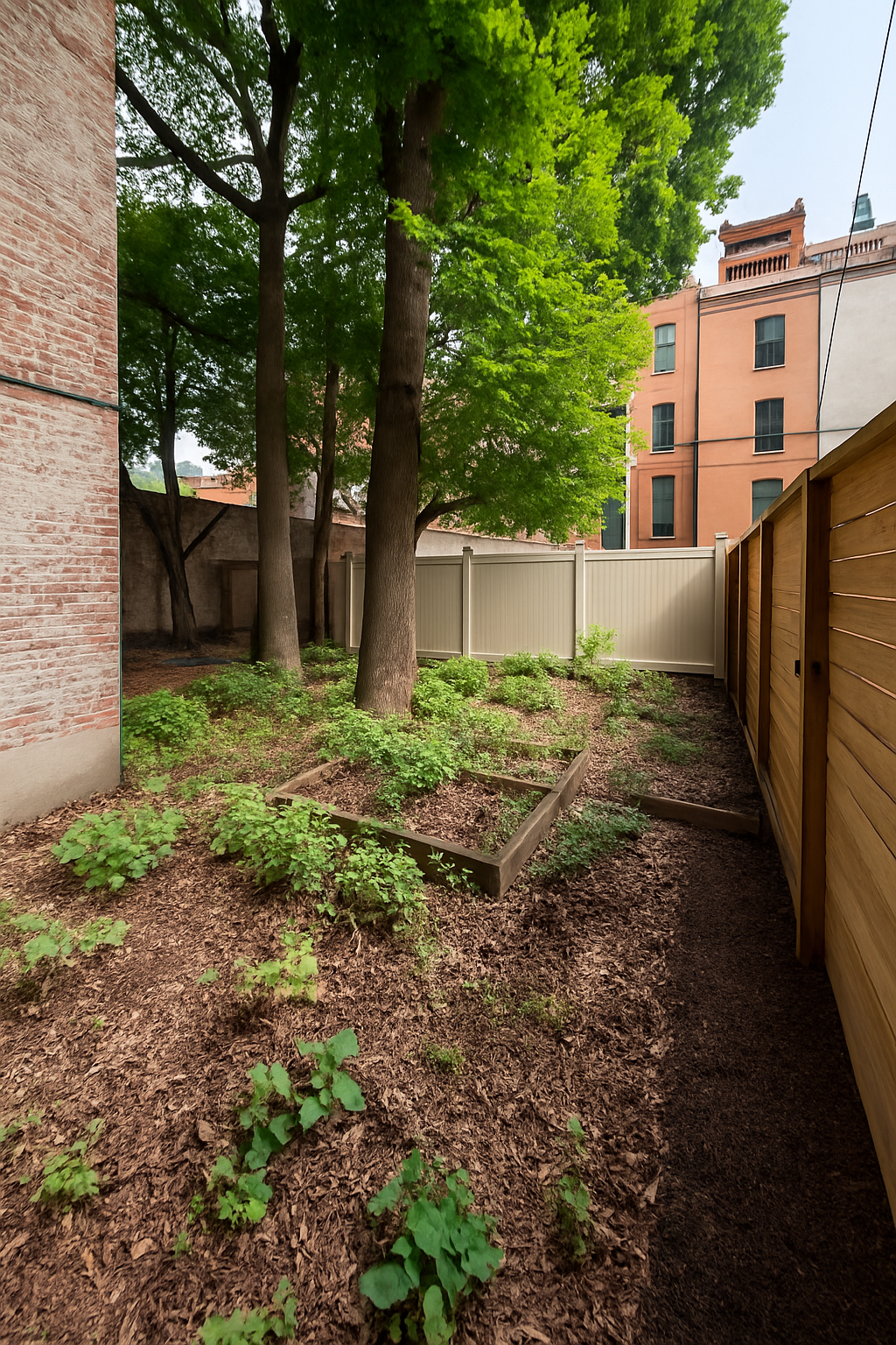 237 Hancock Street, Unit 11 Brooklyn, NY 11216 - Photo 8 of 10 a backyard of a house with lots of green space