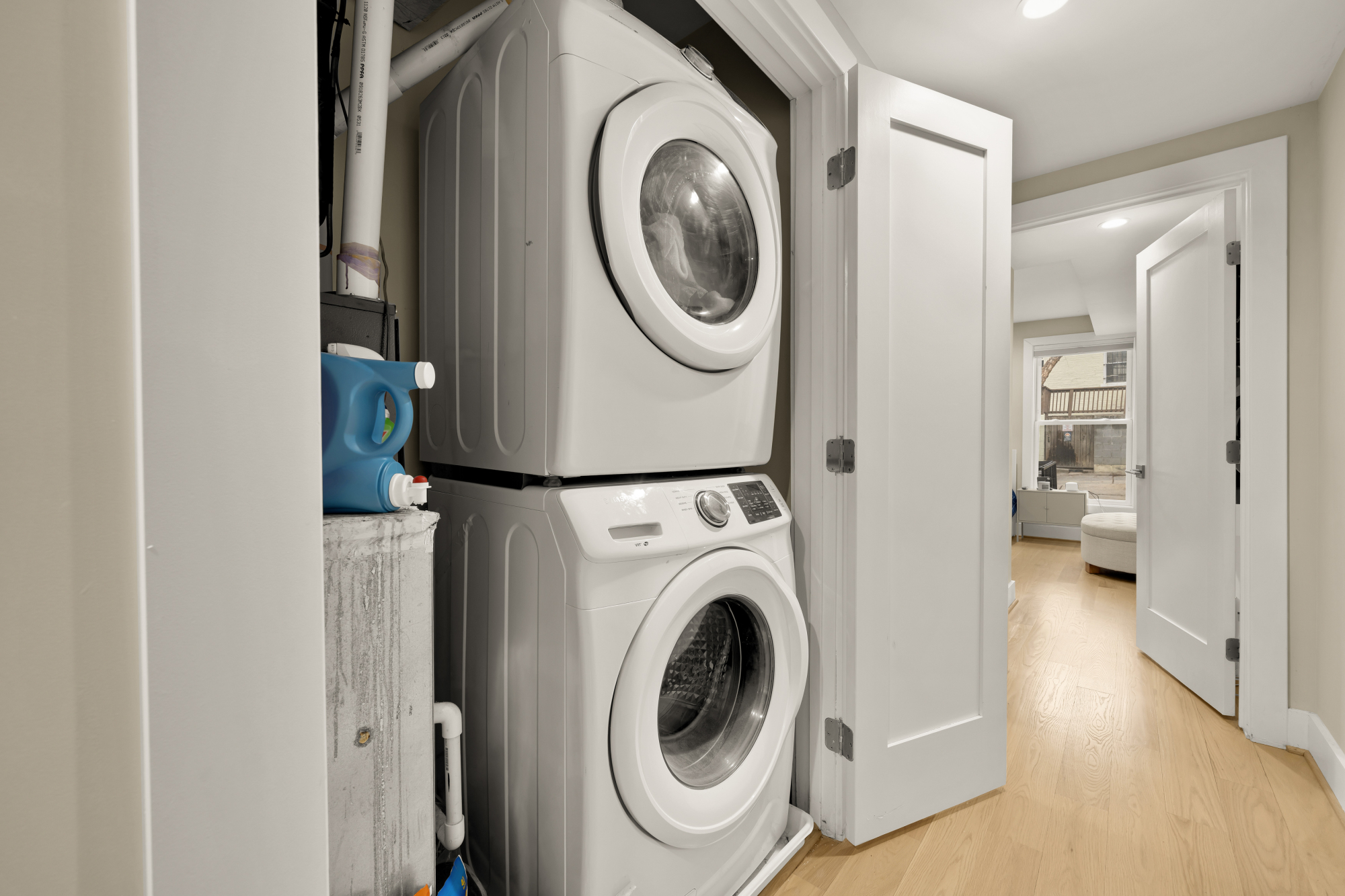 14 T Street Northeast, Unit 1 Washington, DC 20002 - Photo 28 of 39 a view of a storage & utility room with washer and dryer