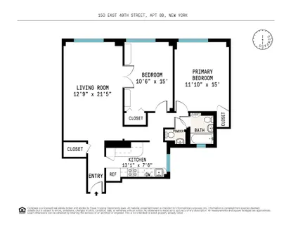 $799,000 | 150 East 49th Street, Unit 8B | Midtown East