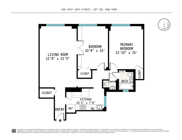 $799,000 | 150 East 49th Street, Unit 8B | Midtown East