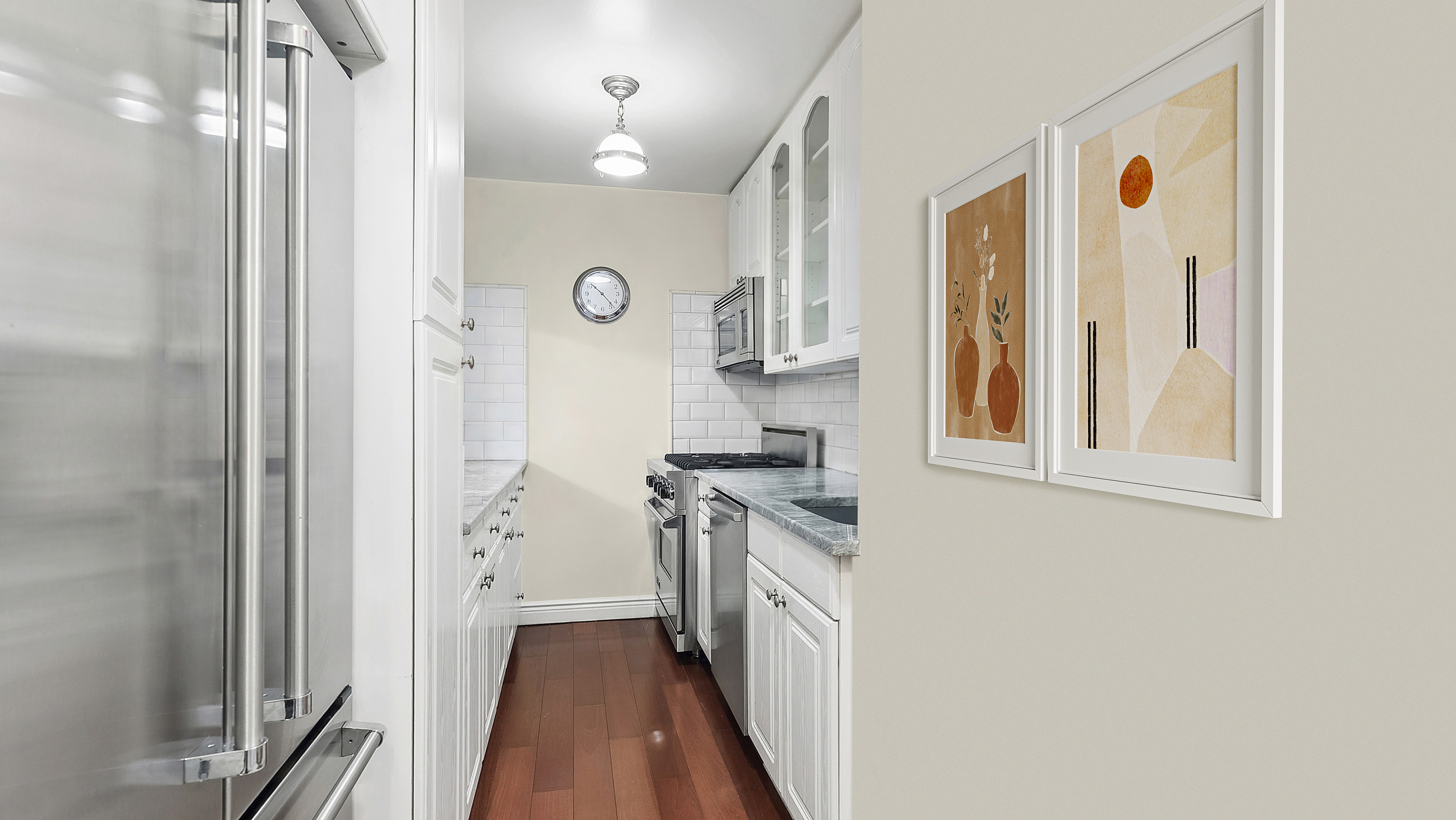 333 East 79th Street, Unit 8X Manhattan, NY 10075 - Photo 4 of 8 a kitchen with stainless steel appliances granite countertop a refrigerator and a stove