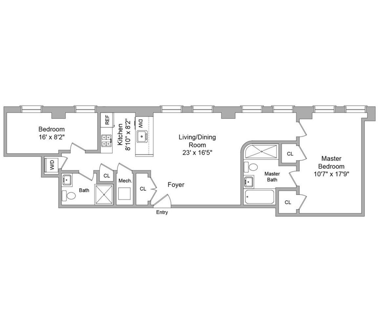 11 East 36th Street, Unit 605 Manhattan, NY 10016 - Photo 6 of 6 a picture of a bench in front of a window