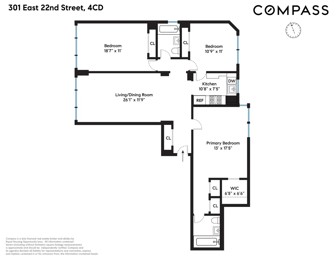 $1,150,000 | 301 East 22nd Street, Unit 4CD | Gramercy