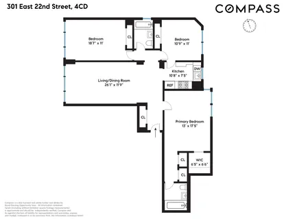 $1,150,000 | 301 East 22nd Street, Unit 4CD | Gramercy