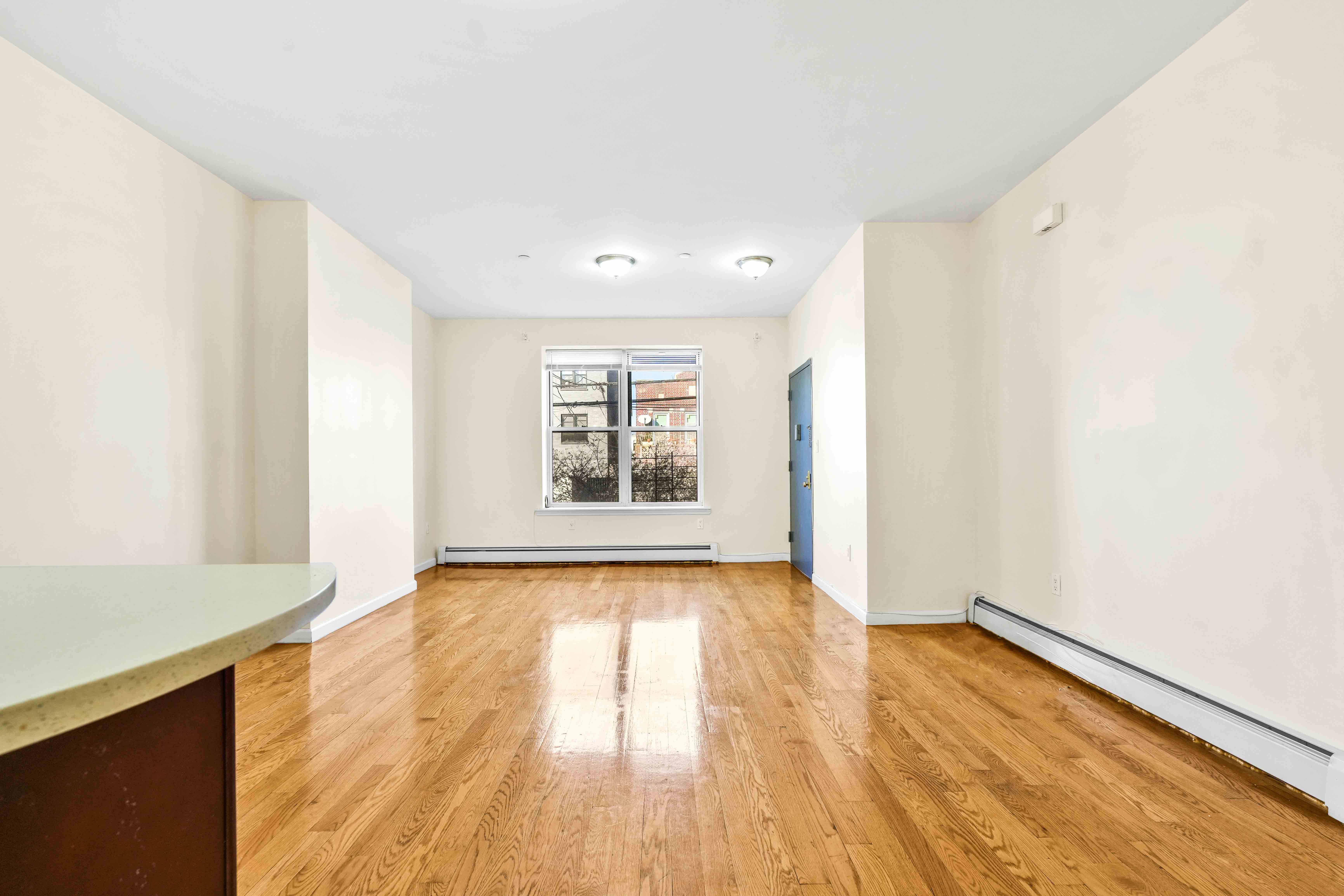1892 Bergen Street, Unit 2 Brooklyn, NY 11233 - Photo 15 of 24 a view of an empty room with wooden floor and a window