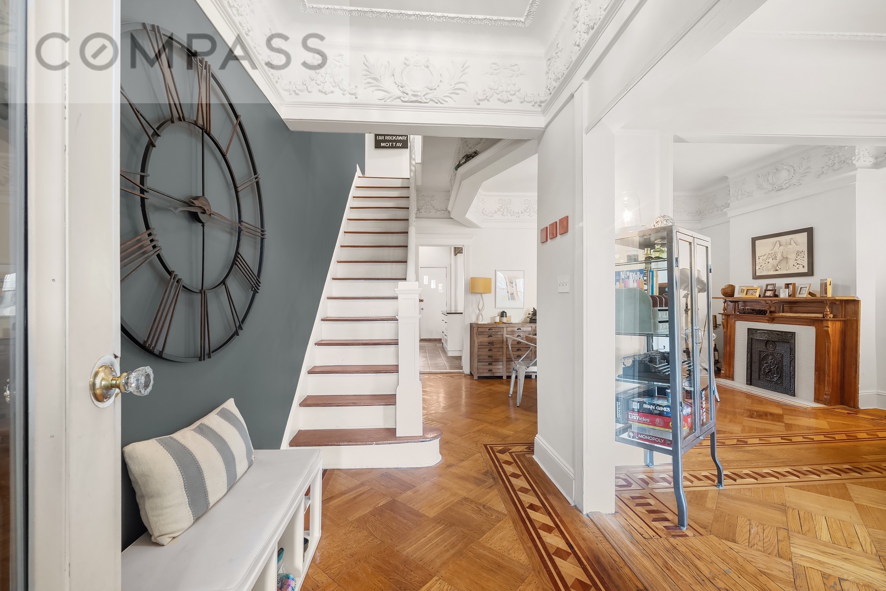 69 Sterling Street Brooklyn, NY 11225 - Photo 11 of 14 a view of entryway and hall with wooden floor