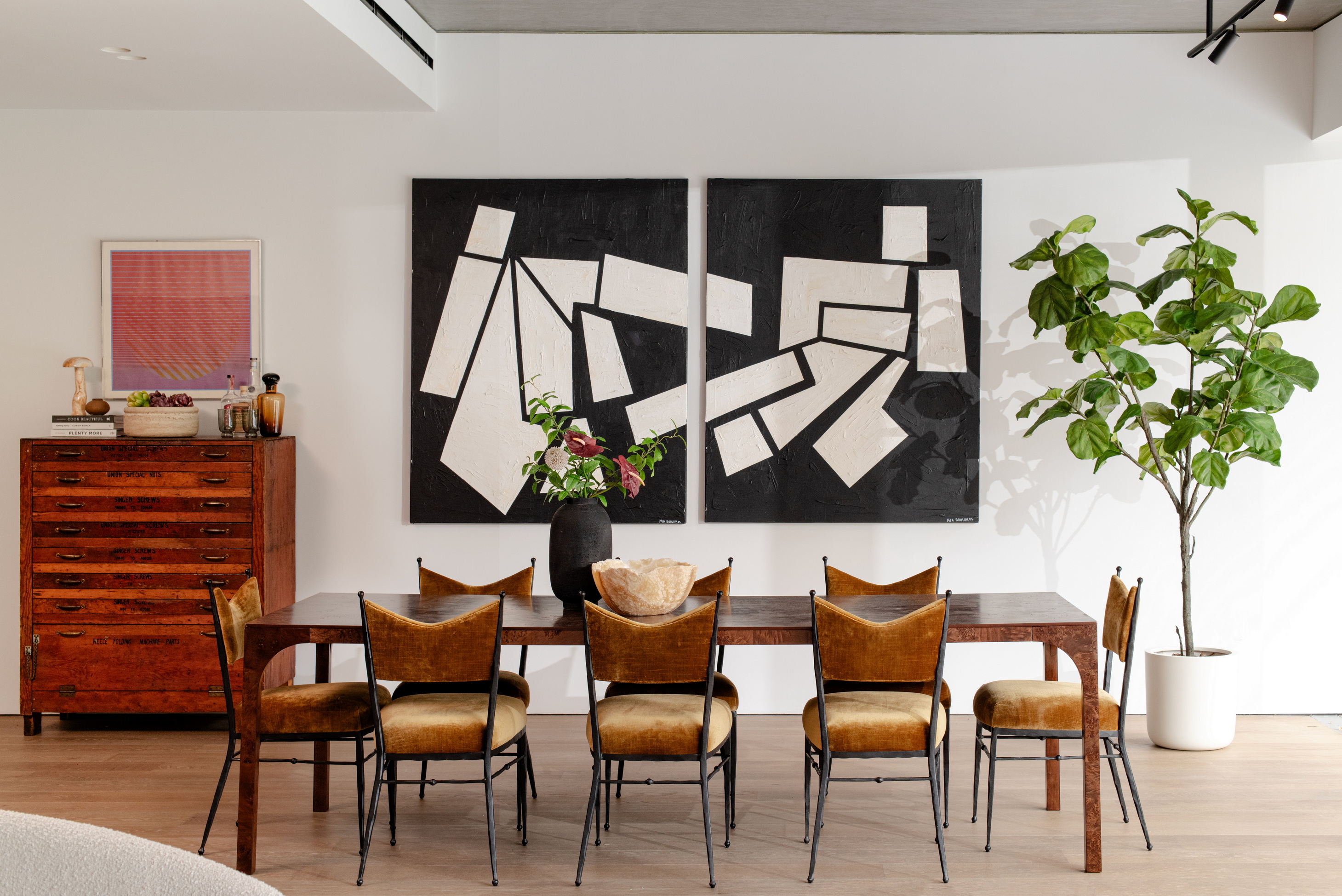 455 West 19th Street, Unit 3 Manhattan, NY 10011 - Photo 9 of 30 a view of a dining room with furniture and wooden floor