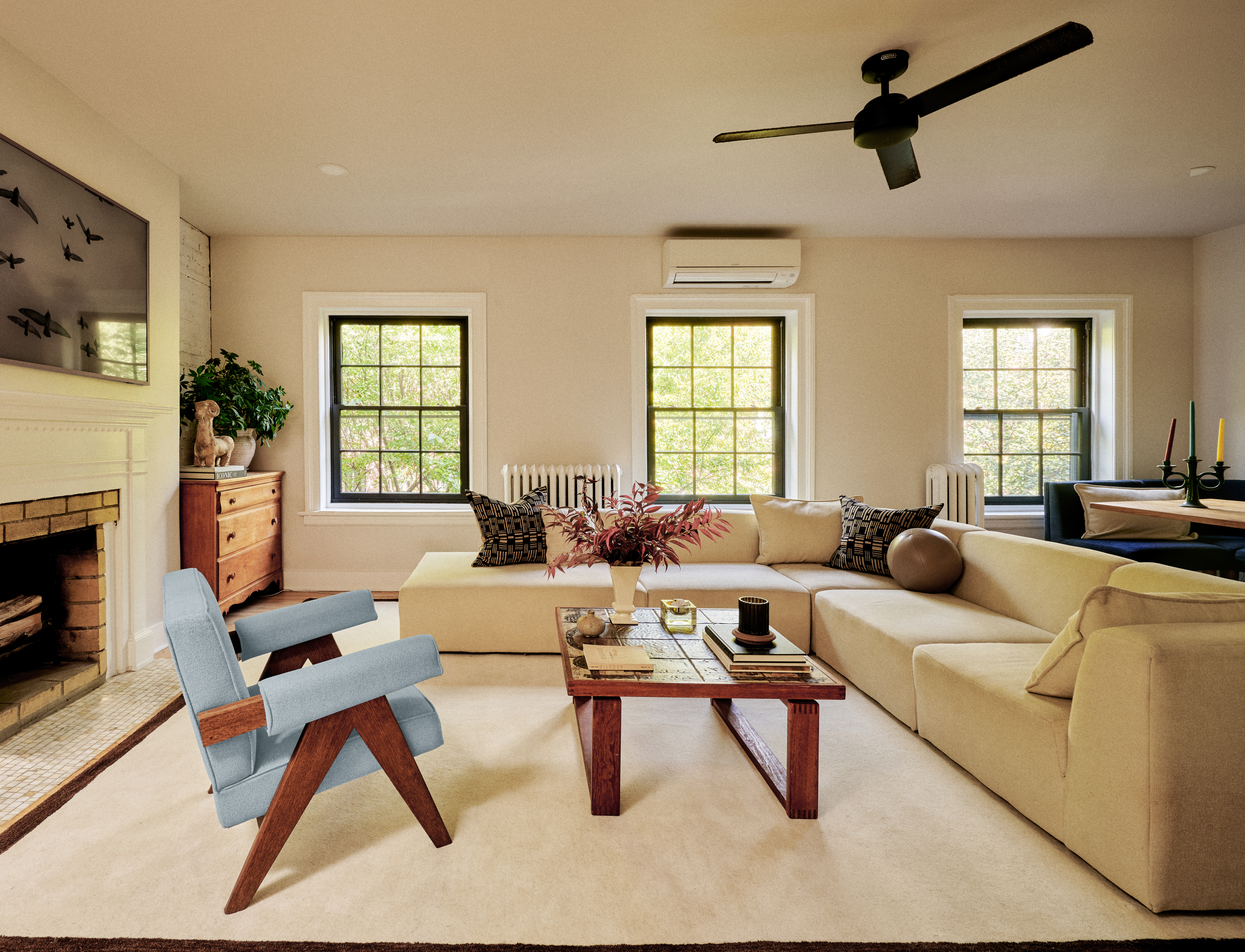 320 State Street, Unit 4 Brooklyn, NY 11201 - Photo 2 of 15 a living room with furniture and a fireplace