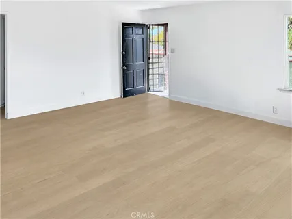 an empty room with closet