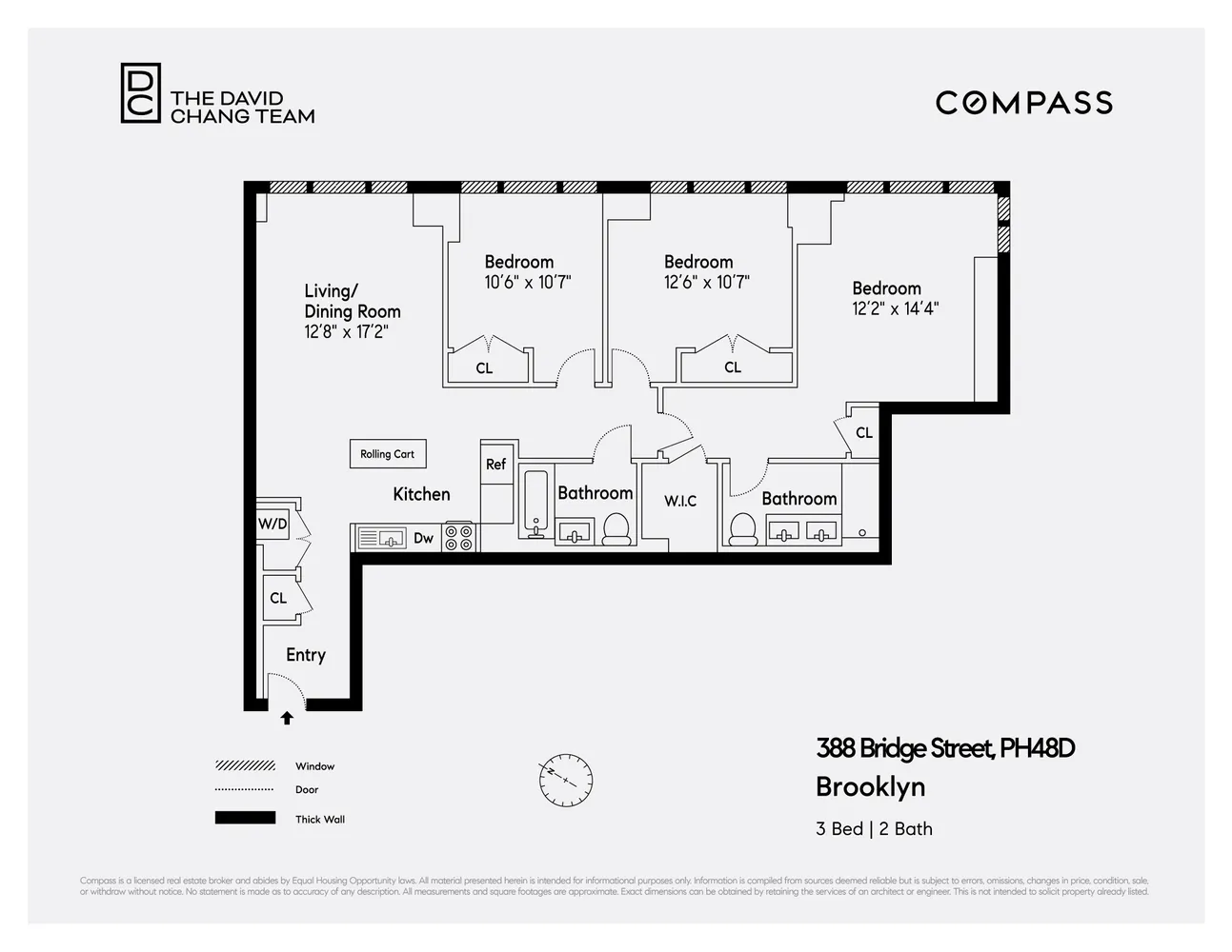 $1,895,000 | 388 Bridge Street, Unit PH48D | Downtown Brooklyn