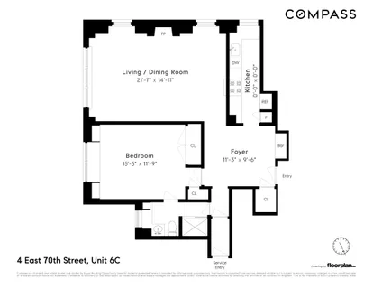 $999,500 | 4 East 70th Street, Unit 6C | Lenox Hill