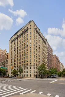 a large building with a street