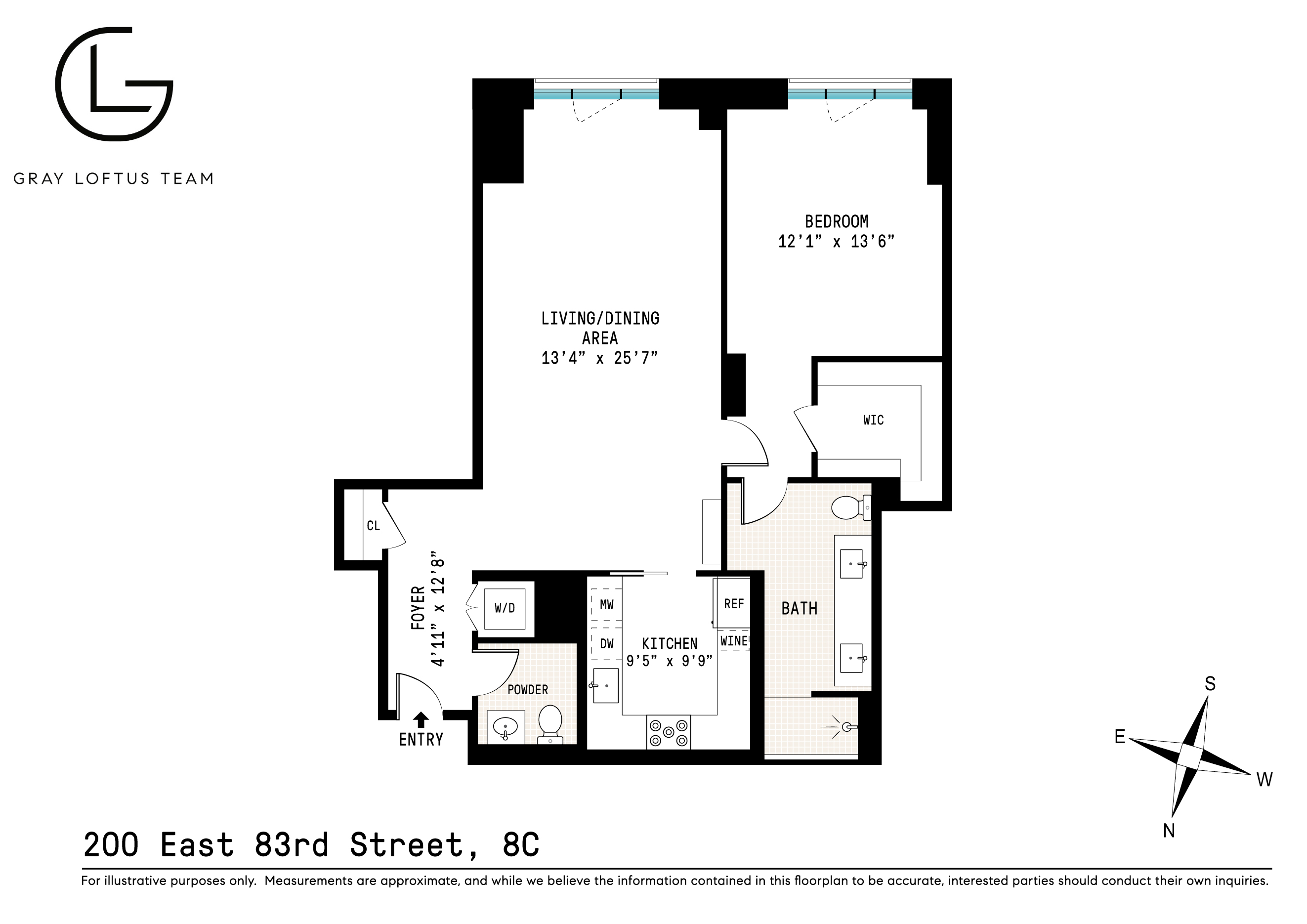 200 East 83rd Street, Unit 8C Manhattan, NY 10028 - Photo 26 of 26 a picture of a floor plan