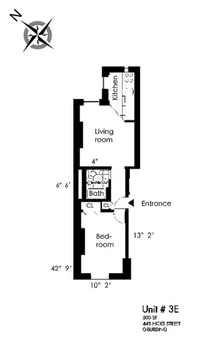 443 Hicks Street, Unit 3E Brooklyn, NY 11201 - Photo 7 of 7 a picture of a bench in a white building