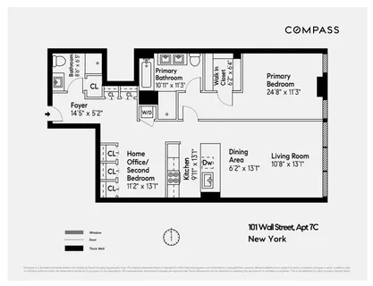 $1,350,000 | 101 Wall Street, Unit 7C | Financial District