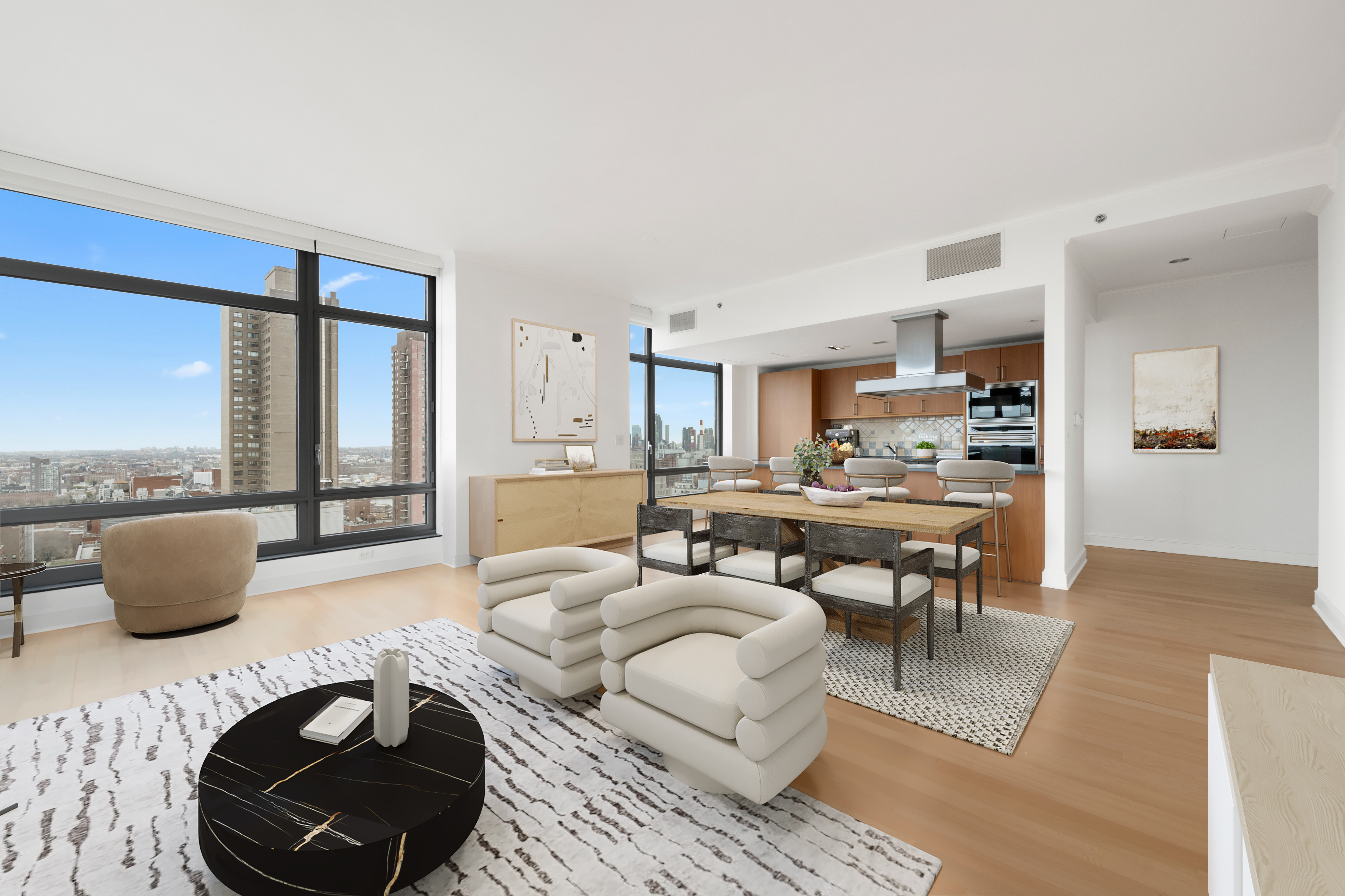 450 East 83rd Street, Unit 23B Manhattan, NY 10028 - Photo 4 of 18 a living room with furniture and a table