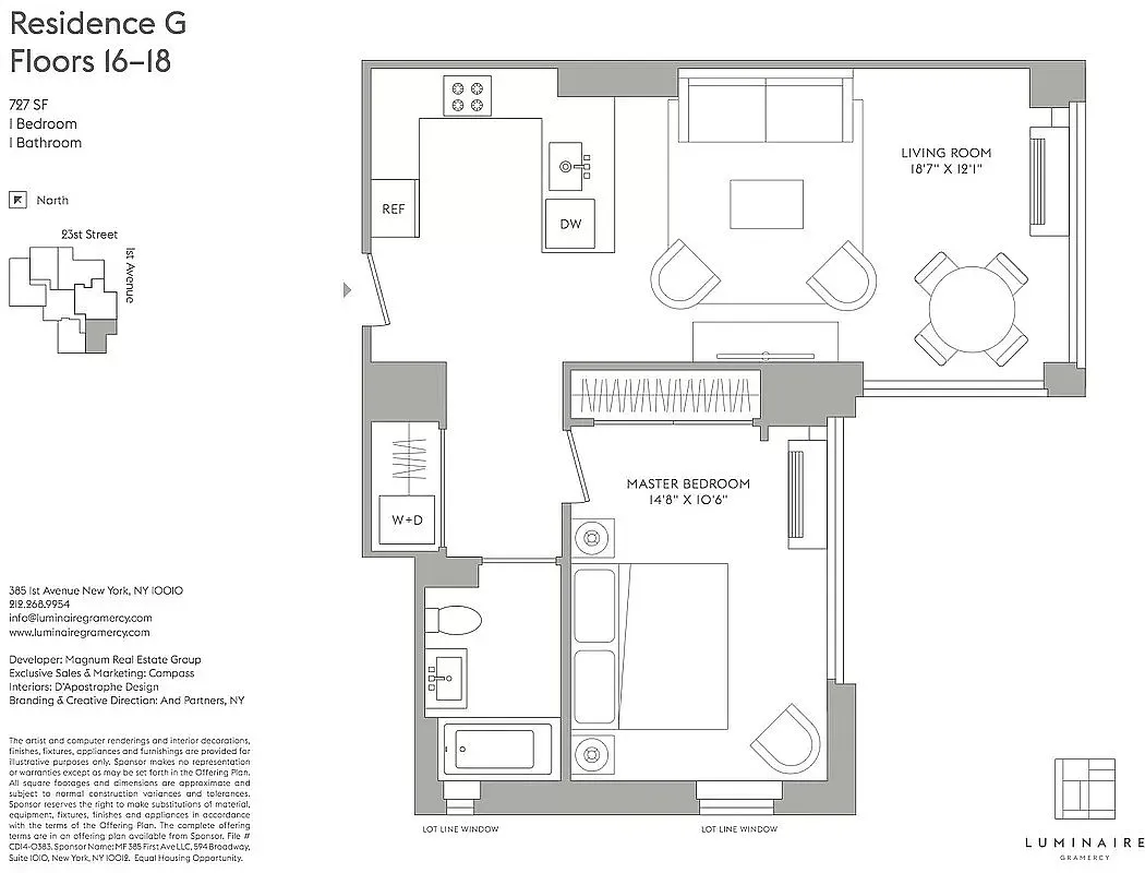 385 1st Avenue, Unit 18G Manhattan, NY 10010 - Photo 20 of 20 a picture of a bench in front of a wall