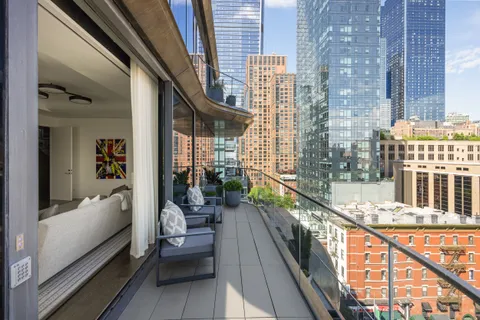 a city view from the balcony