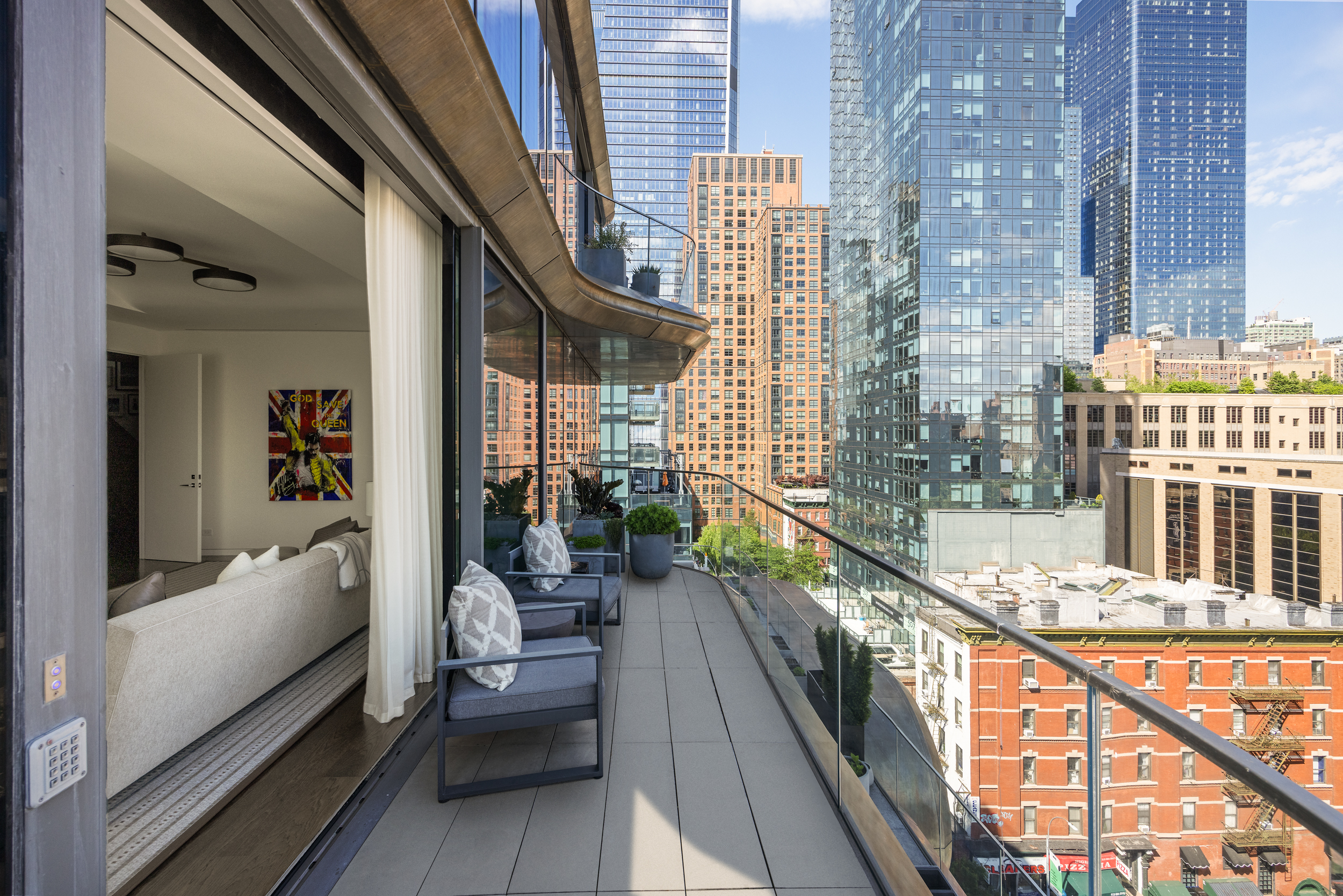 520 West 28th Street, Unit PH37 Manhattan, NY 10001 - Photo 30 of 45 a view of balcony with couch