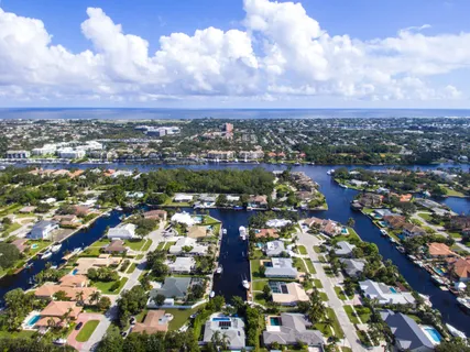 an aerial view of a city