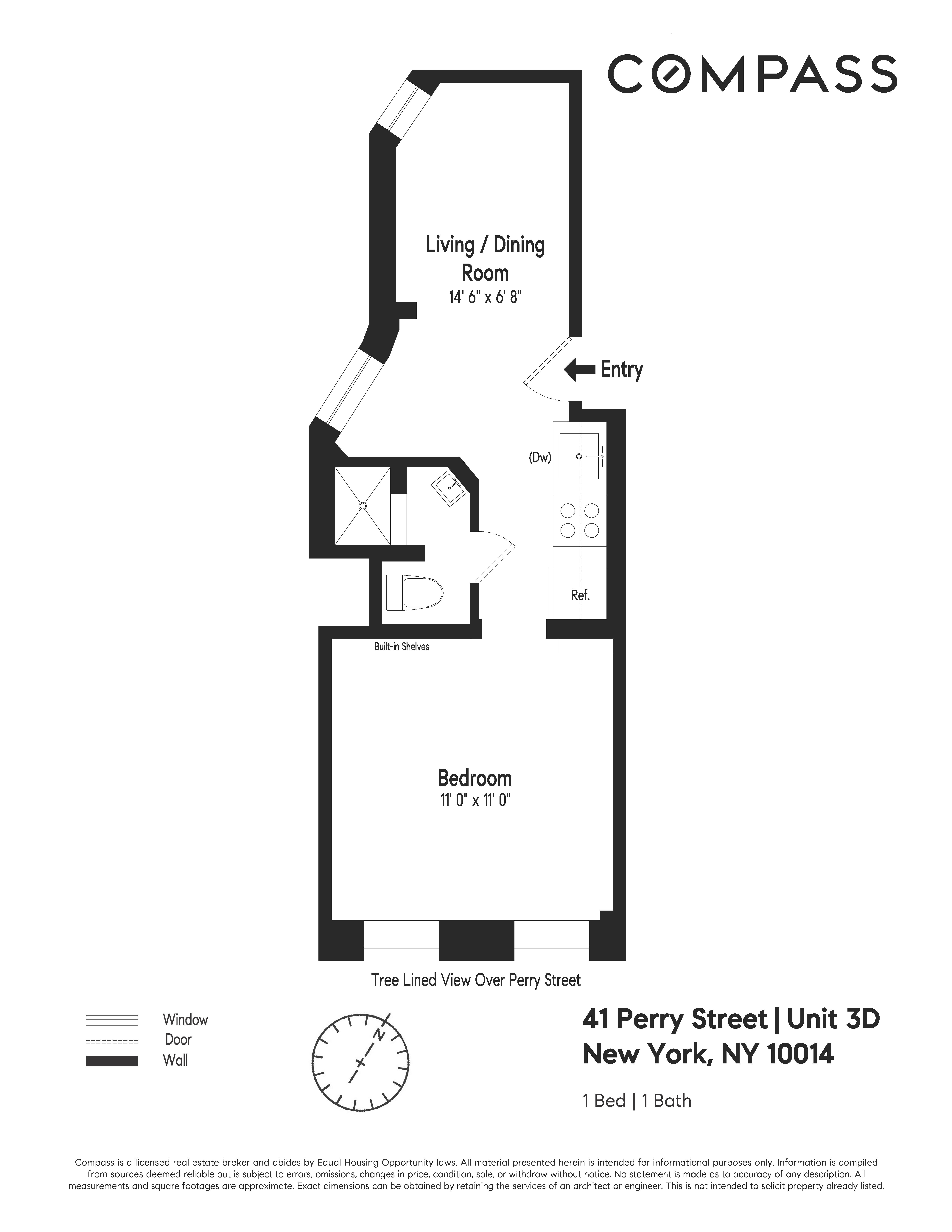 41 Perry Street 3D W. Greenwich Village New York NY 10014