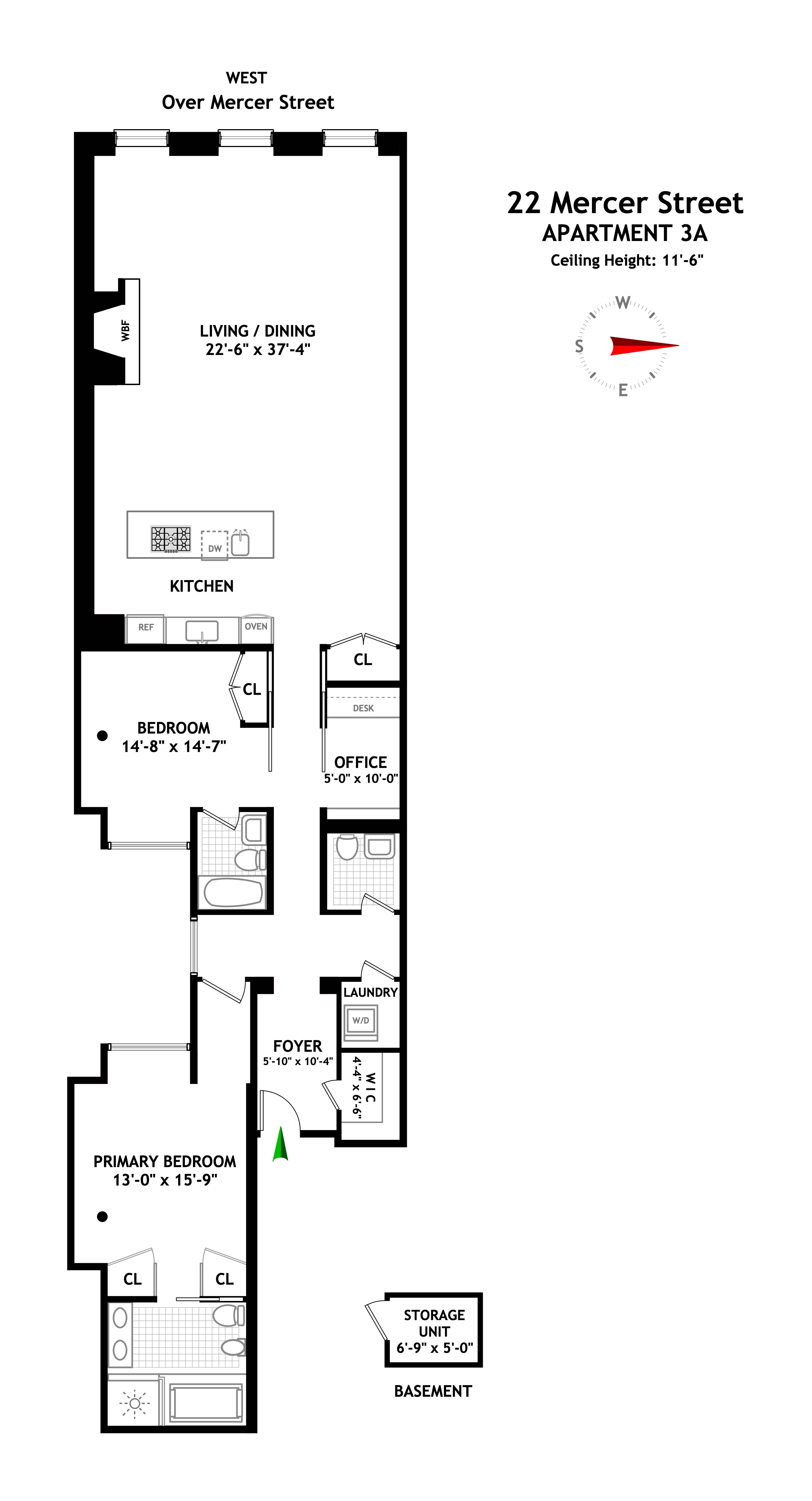 22 Mercer Street 3A Soho New York NY 10013